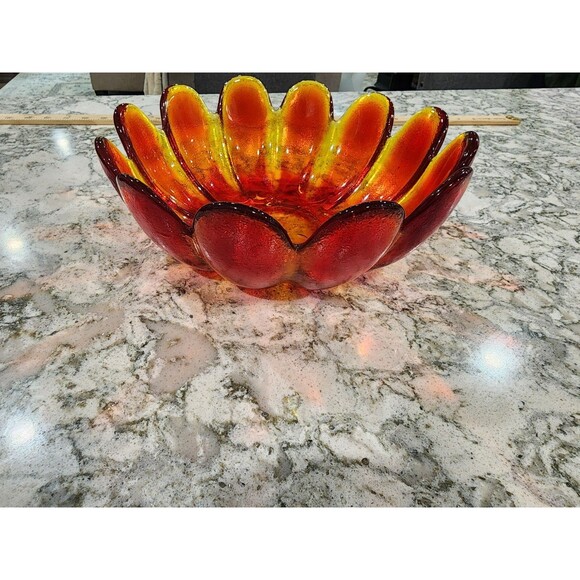 Other - Vintage Amberina Lotus Petal Mid-Century Indiana Glass 70 years old